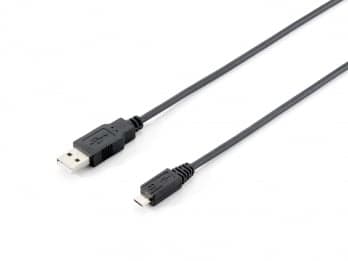 EQUIP CABO USB 2.0 A/M TO MICRO-B 1MT PRETO — miniatura 1