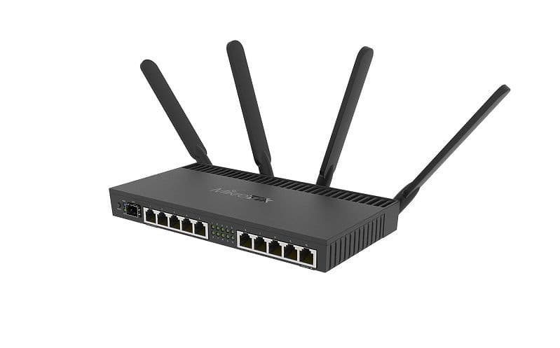 MikroTik RB4011iGS+5HacQ2HnD-IN Wireless Router, Dual-band 2.4/5GHz, 10x Gigabit Ethernet, PoE, RouterOS, miniatura 2