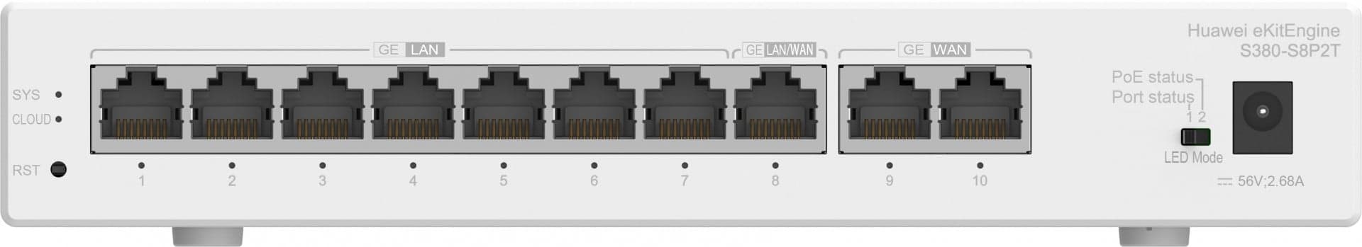 HUAWEI GATEWAY S380-S8P2T GIGABIT ETHERNET (10/100/1000) POE #PROMO FIM STOCK# — miniatura 1