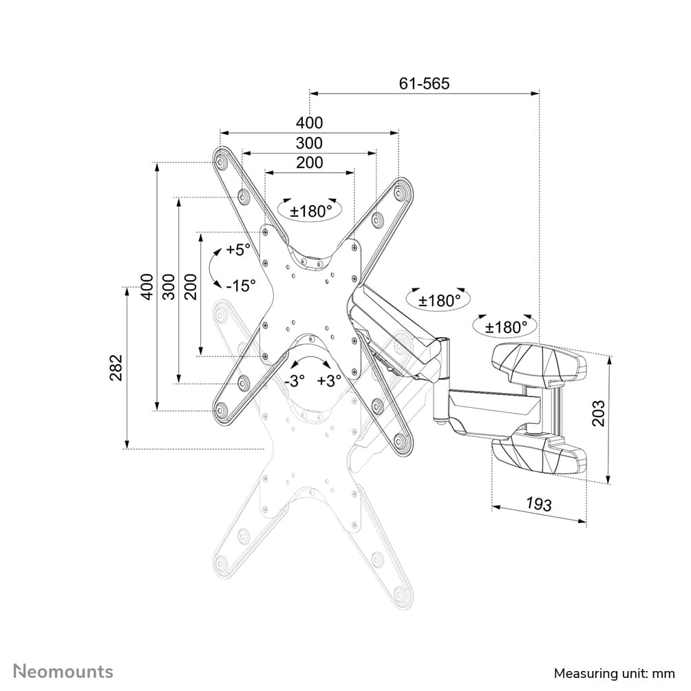 Neomounts WL70-550BL14, miniatura 14