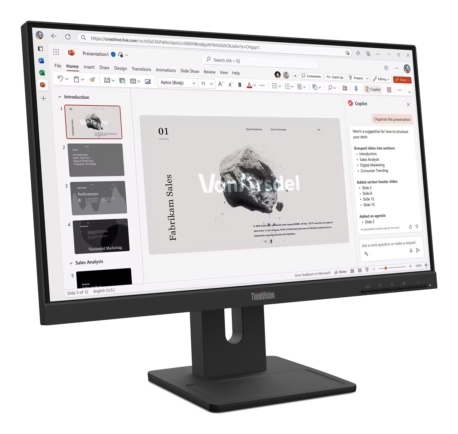 Lenovo ThinkVision E22-40 Monitor — miniatura 2