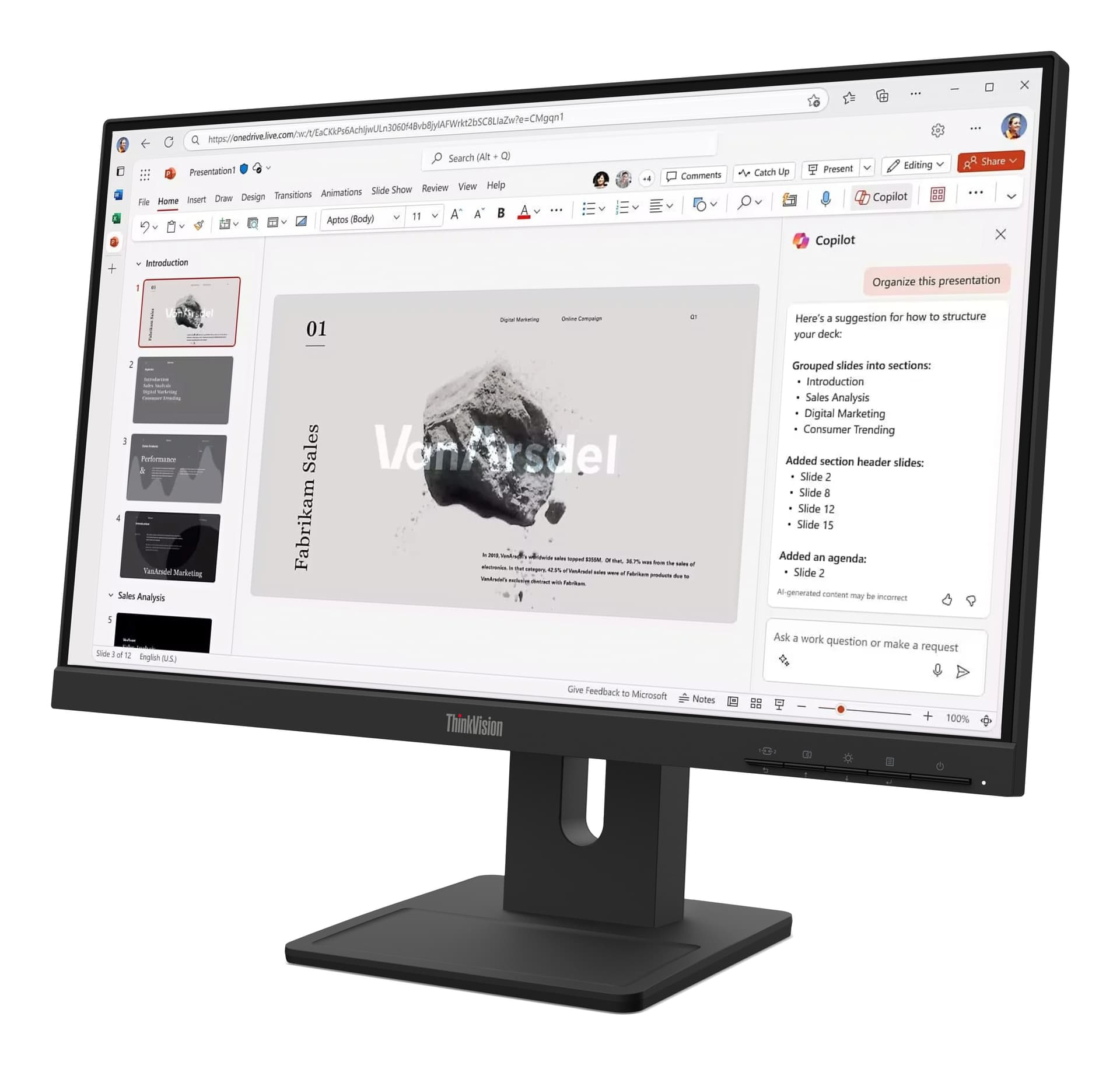 Lenovo ThinkVision E22-40 Monitor — miniatura 3