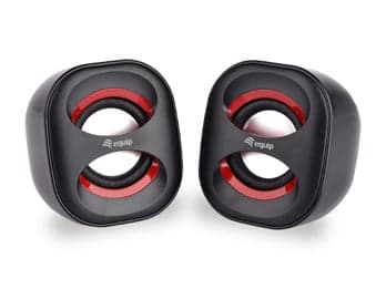 EQUIP LIFE MINI COLUNAS USB 6W PRETO/VERMELHO, miniatura 1