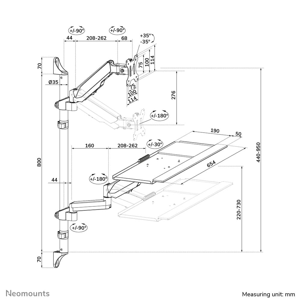Neomounts WL90-325BL1 — miniatura 16