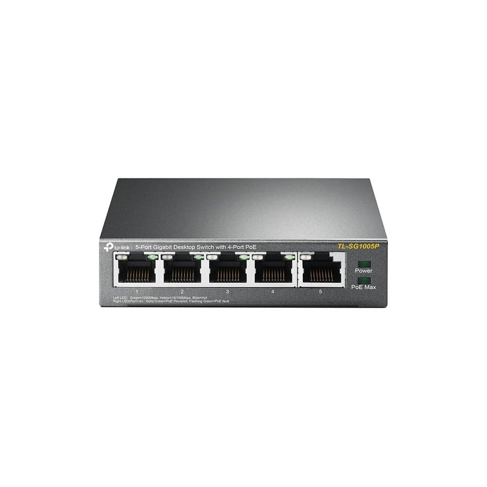 TP-LINK 5PORT GIGABIT DESKTOP POE SWITCH 5 GIGABIT RJ45 PORT INCLUDING 4 POE — miniatura 1