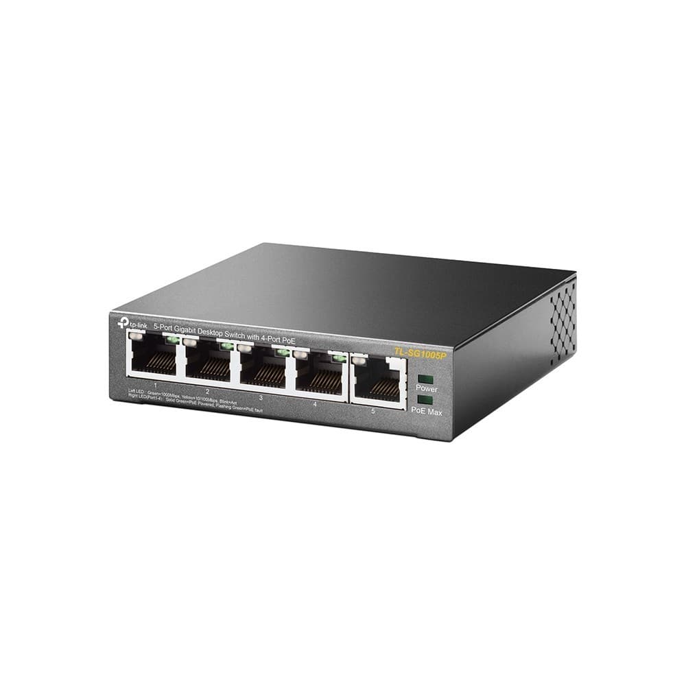 TP-LINK 5PORT GIGABIT DESKTOP POE SWITCH 5 GIGABIT RJ45 PORT INCLUDING 4 POE — miniatura 2