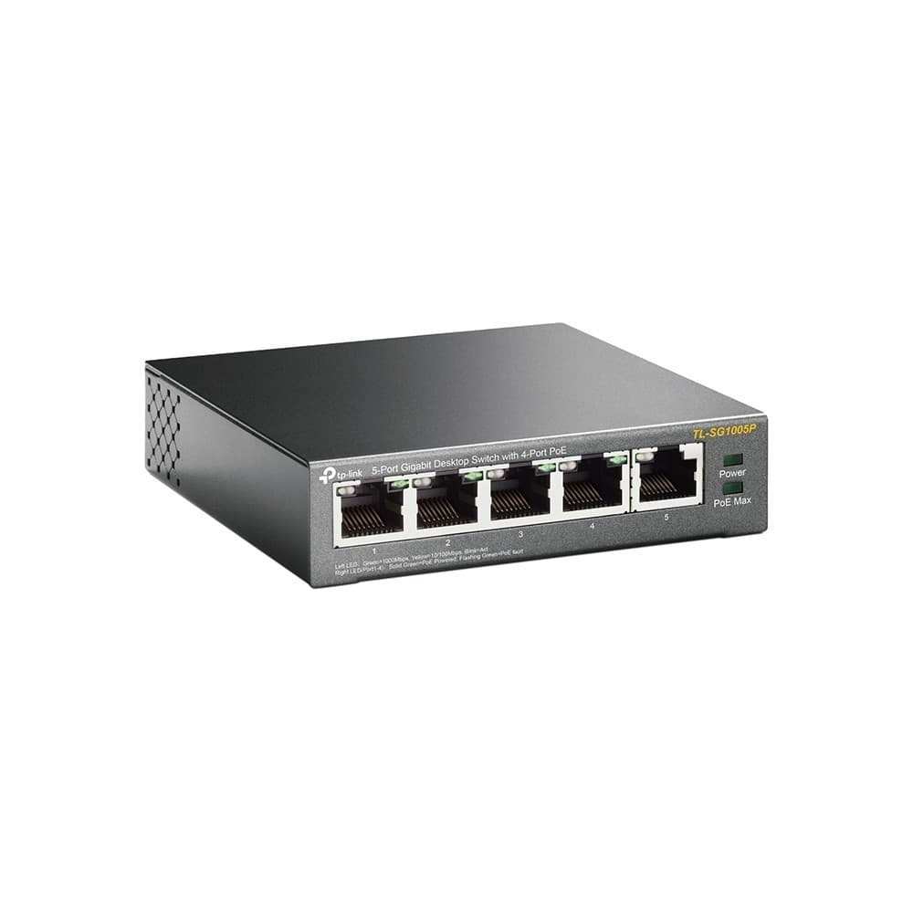 TP-LINK 5PORT GIGABIT DESKTOP POE SWITCH 5 GIGABIT RJ45 PORT INCLUDING 4 POE — miniatura 4
