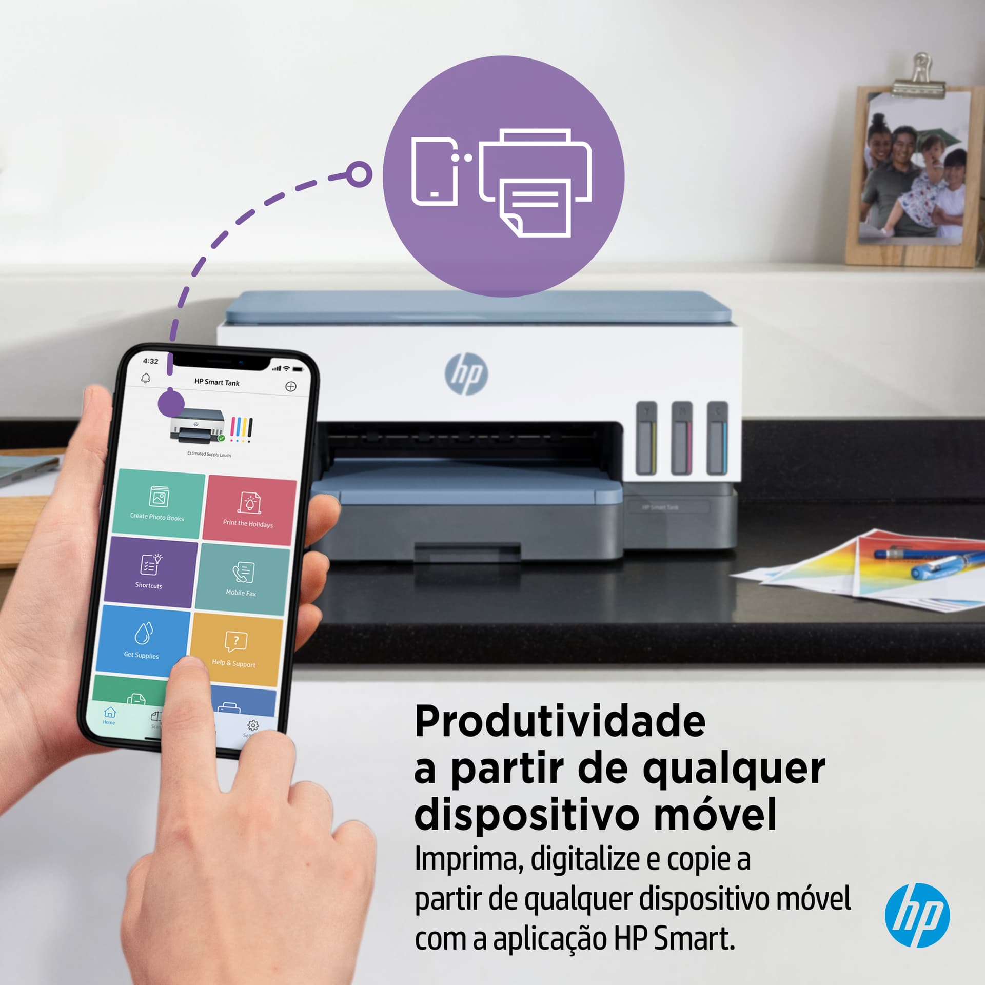 HP Smart Tank 7006 Sem fios All-in-One Cor Impressora, Impressão frente e verso; Copiadora, scanner, miniatura 7