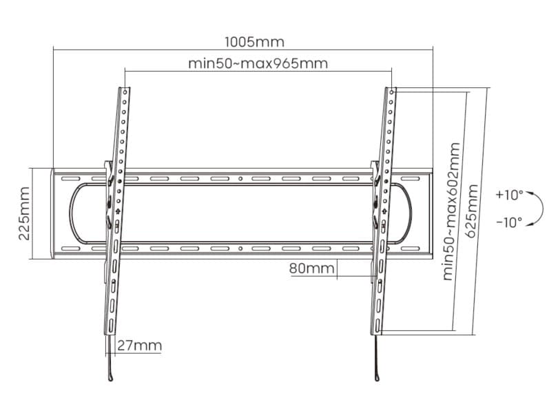 Equip 650339 Suporte de montagem para TV com inclinação pesada de 60"-120” — miniatura 10