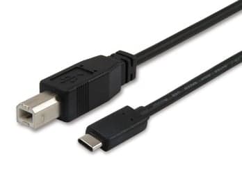 EQUIP CABO USB 2.0 B-C M/M 1MT PRETO — miniatura 1
