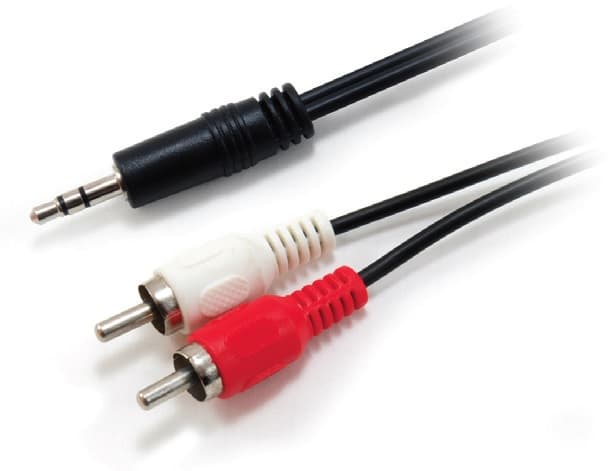 EQUIP CABO AUDIO JACK 3.5 PARA 2xRCA MACHO 2MT