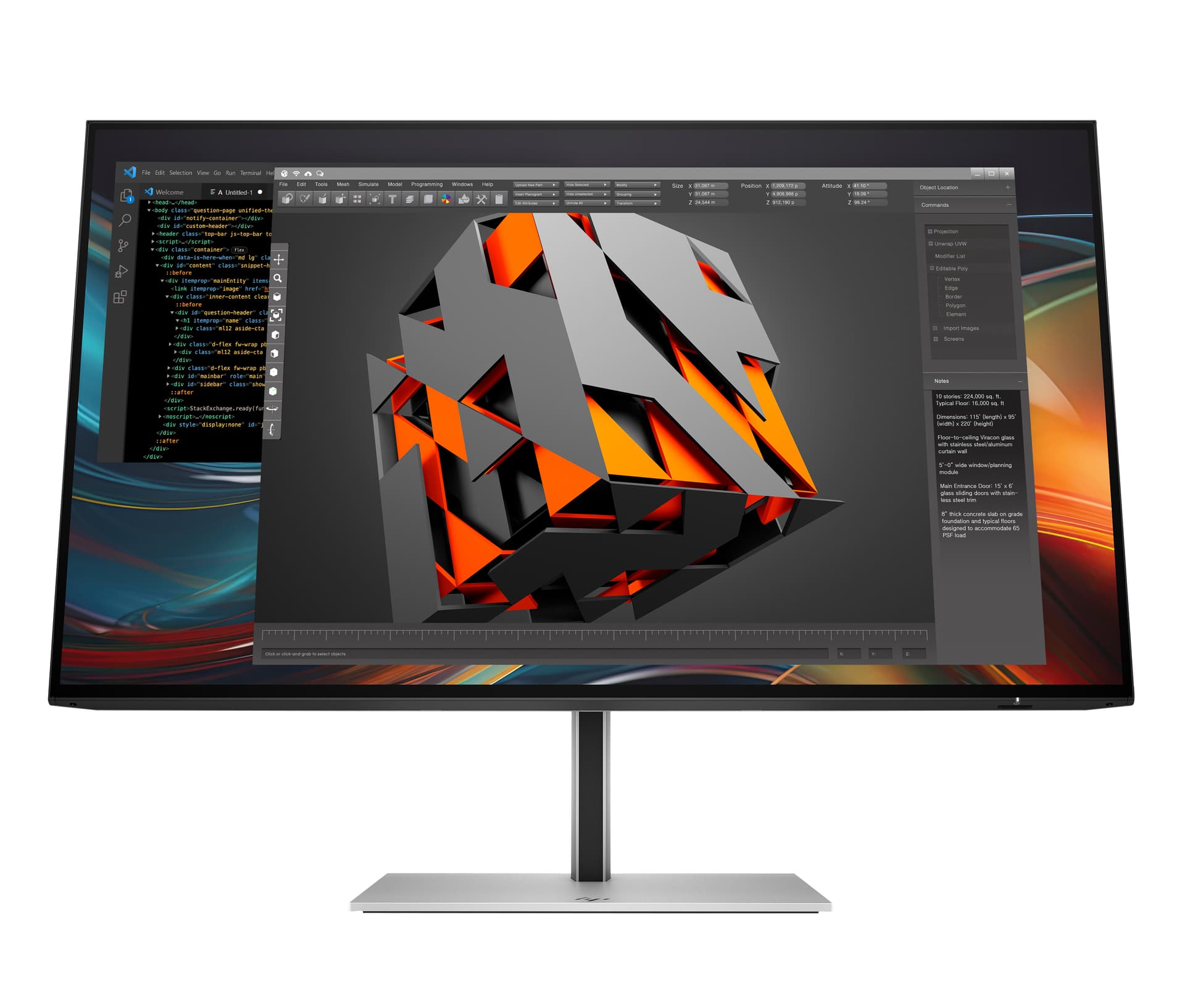 HP Monitor FHD Série 7 Pro de 23,8 polegadas - 724 pf