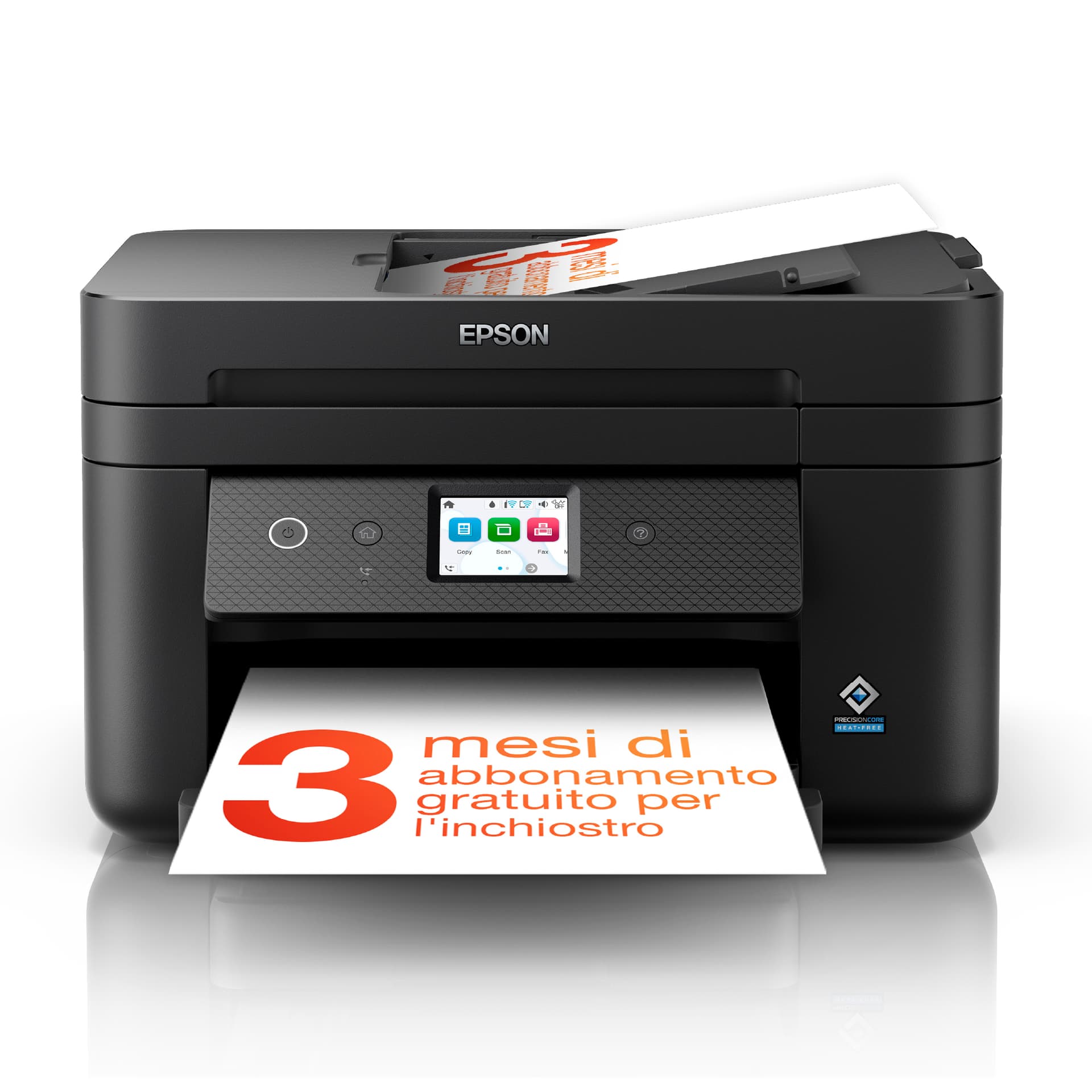 Epson WorkForce WF-2960DWF - Impressora multi-funções - a cores - jacto de tinta - Letter A (216 x 279 mm)/A4 (210 x 297 mm) (original) - A4/Letter (media) - até 14 ppm (impressão) - 150 folhas - 33.6 Kbps - USB 2.0, Wi-Fi(n), LAN