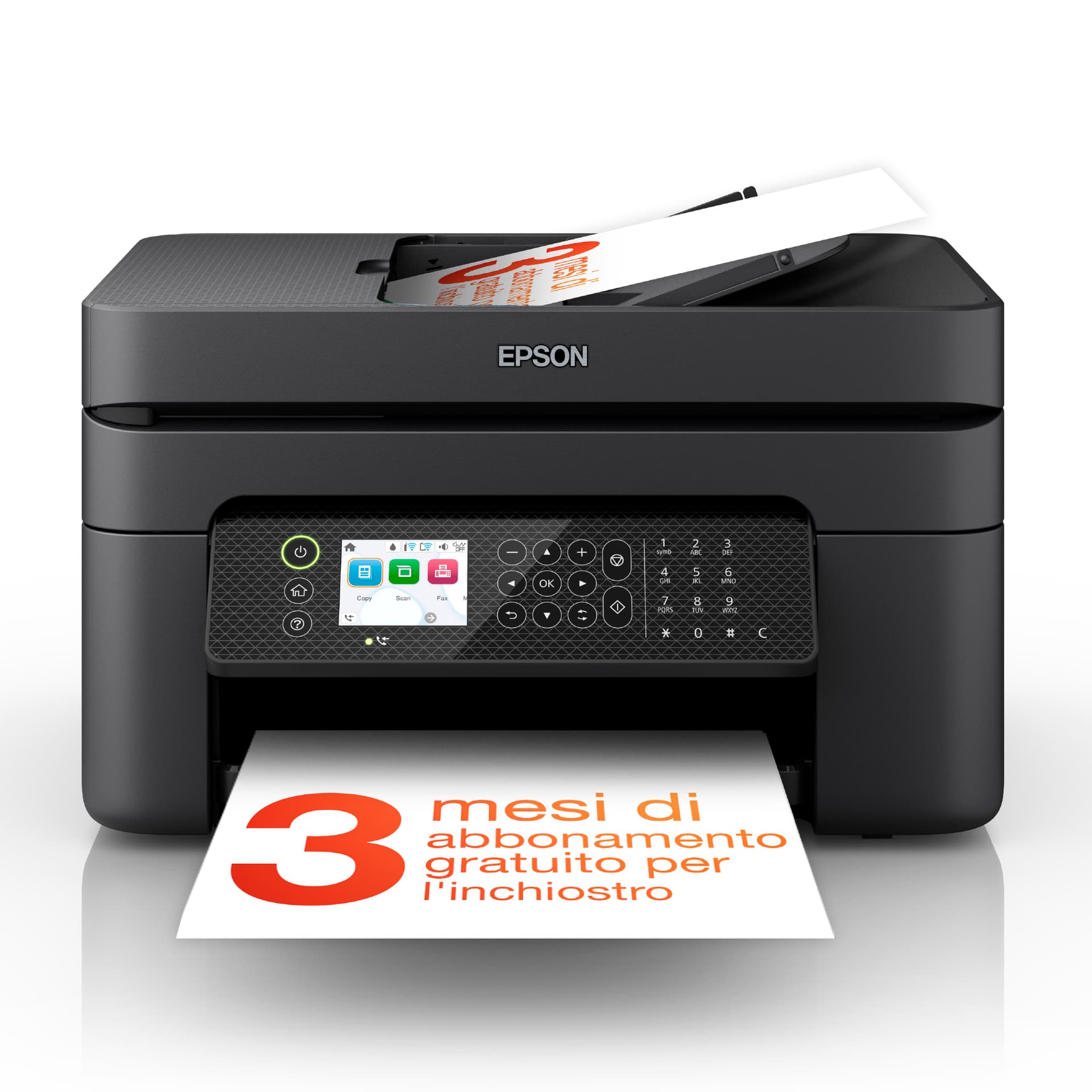 Epson WorkForce WF-2950DWF - Impressora multi-funções - a cores - jacto de tinta - 216 x 297 mm (original) - A4/Letter (media) - até 10 ppm (impressão) - 100 folhas - 33.6 Kbps - USB 2.0, Wi-Fi(n)