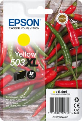 Epson 503XL Singlepack - 6.4 ml - XL - amarelo - original - blister com RF/alarme acústico - tinteiro - para Expression Home XP-5200, XP-5205, WorkForce WF-2960DWF, WF-2965DWF