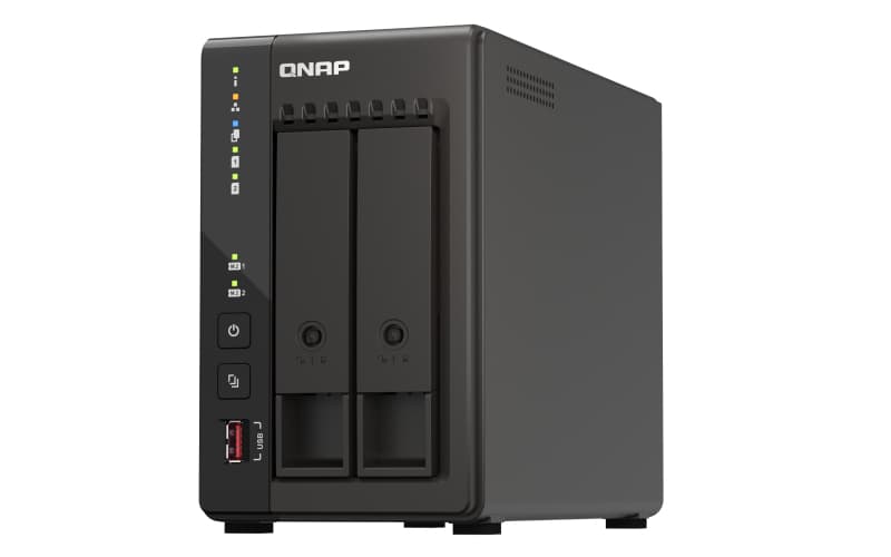 QNAP TS-253E, Intel® Celeron®, 8 GB, 0 TB, QNAP QTS