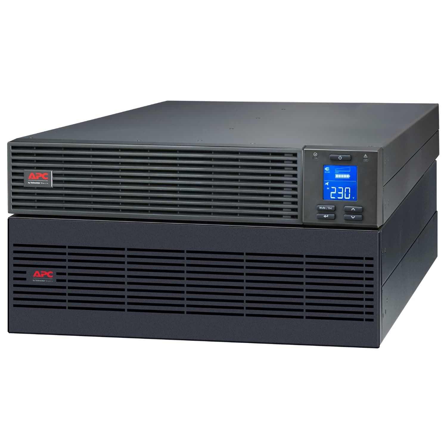 APC Easy UPS On-Line SRV - UPS (montável em bastidor) - AC 230 V - 5000 watt - 5000 VA - 9 Ah - USB, RS-232 - conectores de saída: 1 - 5U - RAL 7010 - com Kit de Calhas