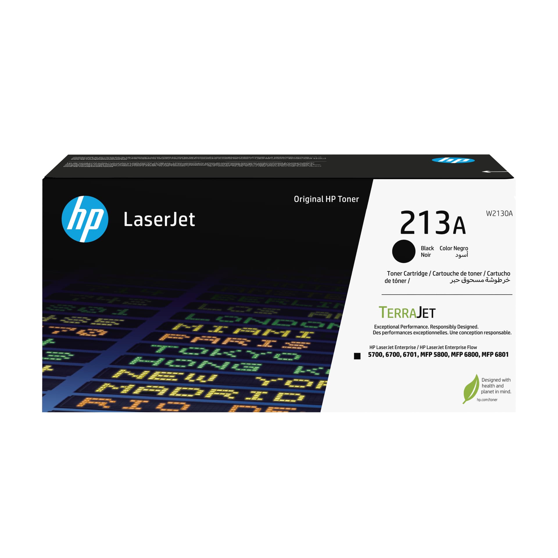 HP 213A - Preto - original - LaserJet - cartucho de toner (W2130A) - para Color LaserJet Enterprise 67XX, MFP 5800, LaserJet Enterprise Flow MFP 5800, MFP 6800