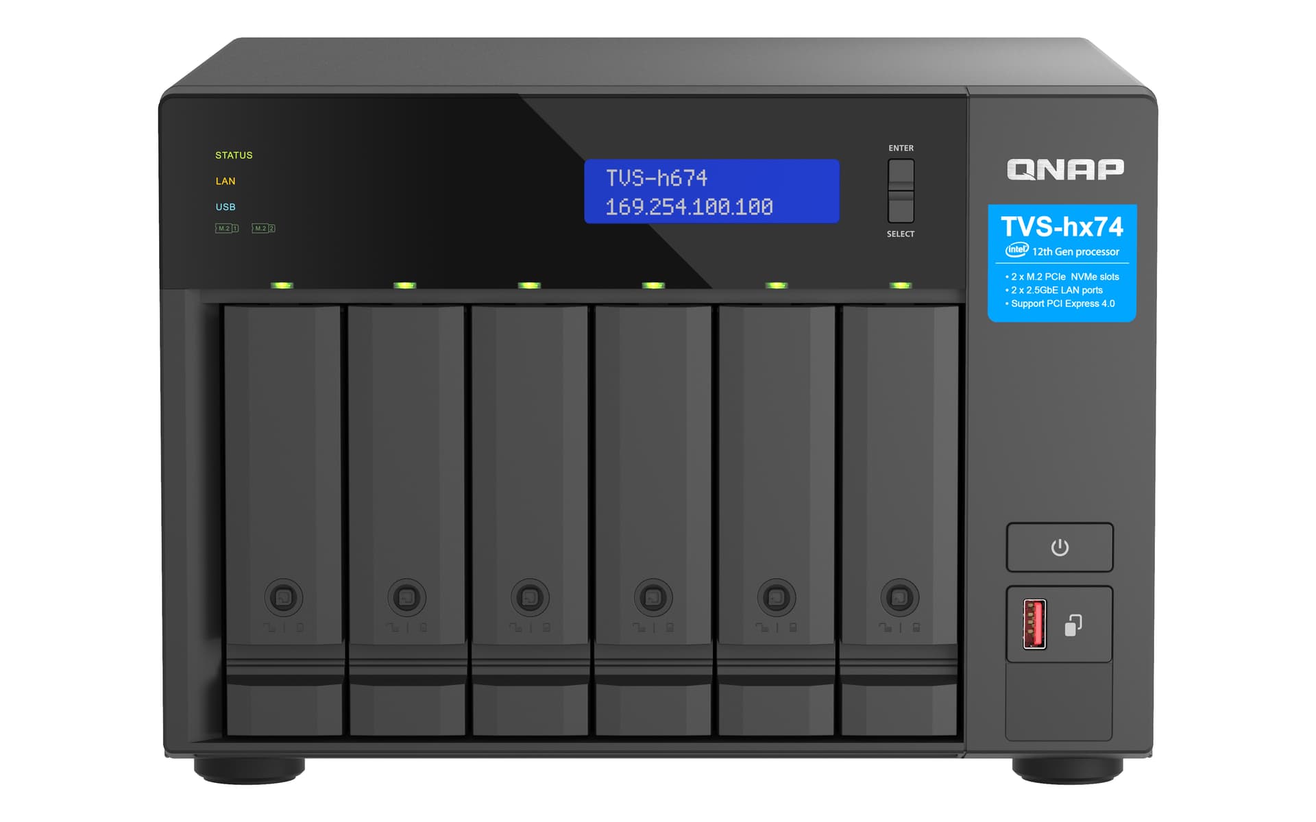 QNAP TVS-H674, Intel® Core™ i5, 32 GB, 0 TB, QuTS hero