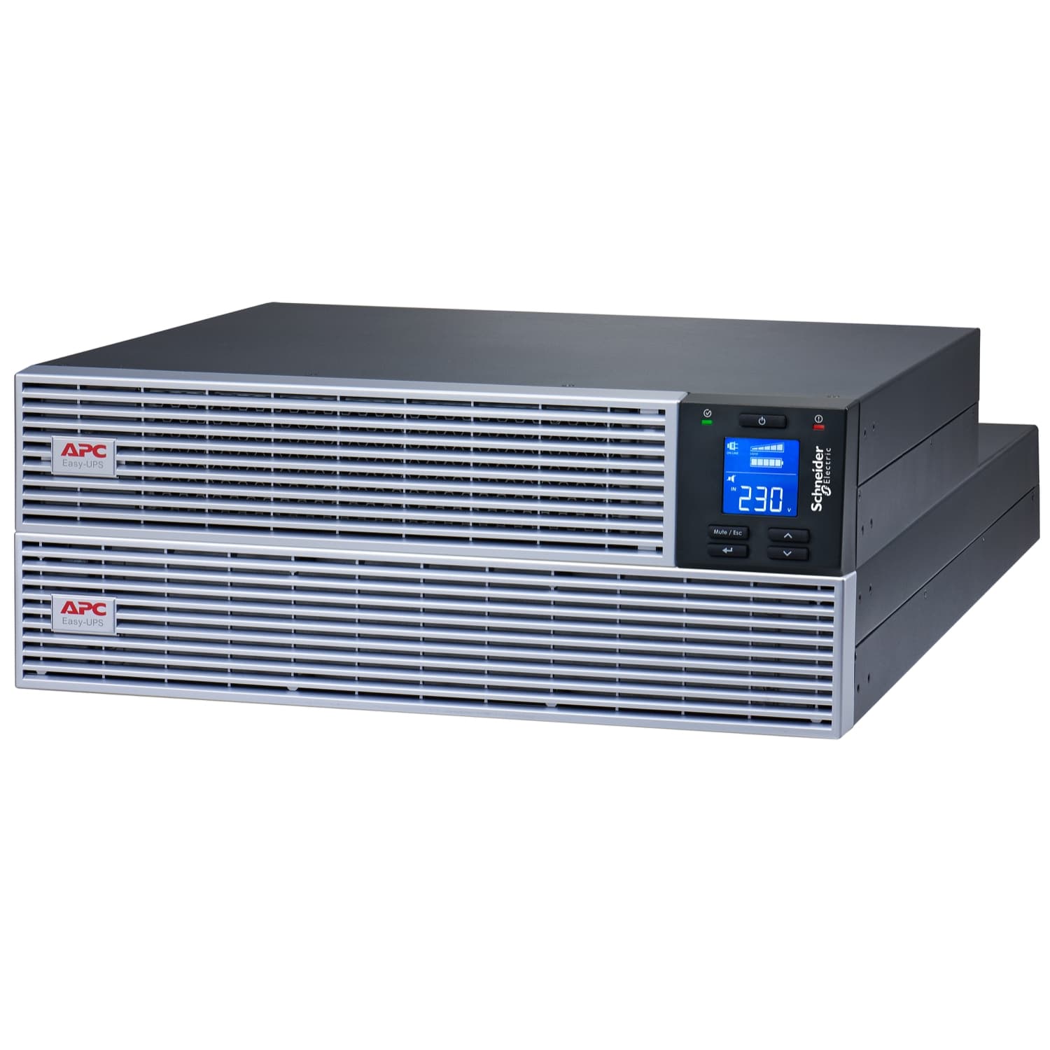 APC Easy UPS On-Line SRVL - UPS (montável em bastidor) - AC 230 V - 900 watt - 1000 VA - USB, RS-232, RJ-45, RJ-11 - conectores de saída: 6 - 4U - 19" - preto - com Kit de Calhas - para Modbus Card SRVSMB001