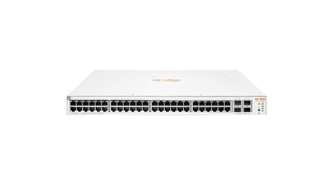 HPE Networking Instant On 1930 48G Class4 PoE 4SFP/SFP+ 370W Switch - Interruptor - L3 - Administrado - 48 x 10/100/1000 (PoE) + 4 x 1 Gigabit / 10 Gigabit SFP+ - montável em trilho - PoE (370 W)