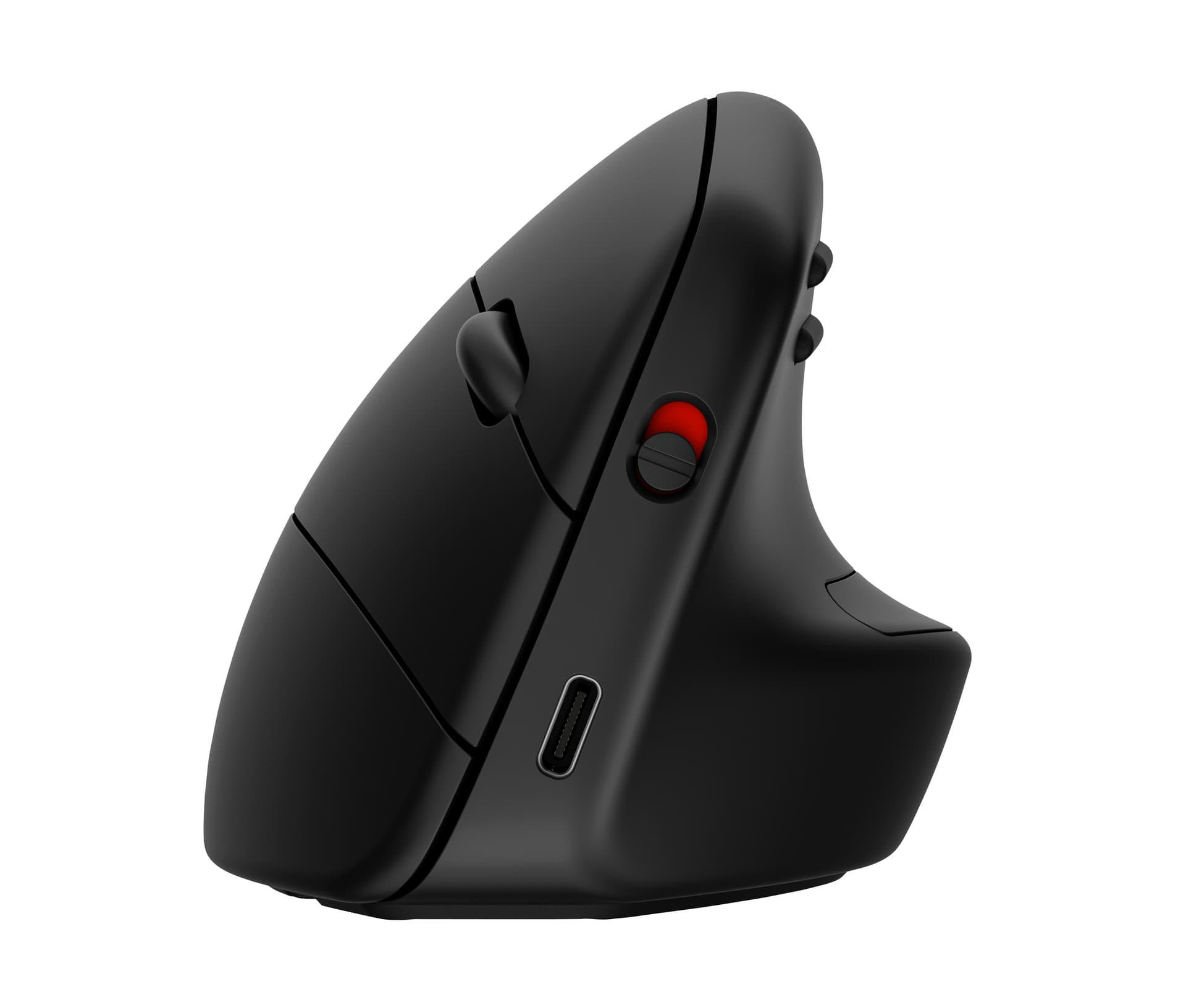 HP 925 - Rato vertical - ergonómico - 6 botões - sem fios - Bluetooth 5.3, 2.4 GHz - receptor sem fio USB - preto - embalagem 100% baseada em papel