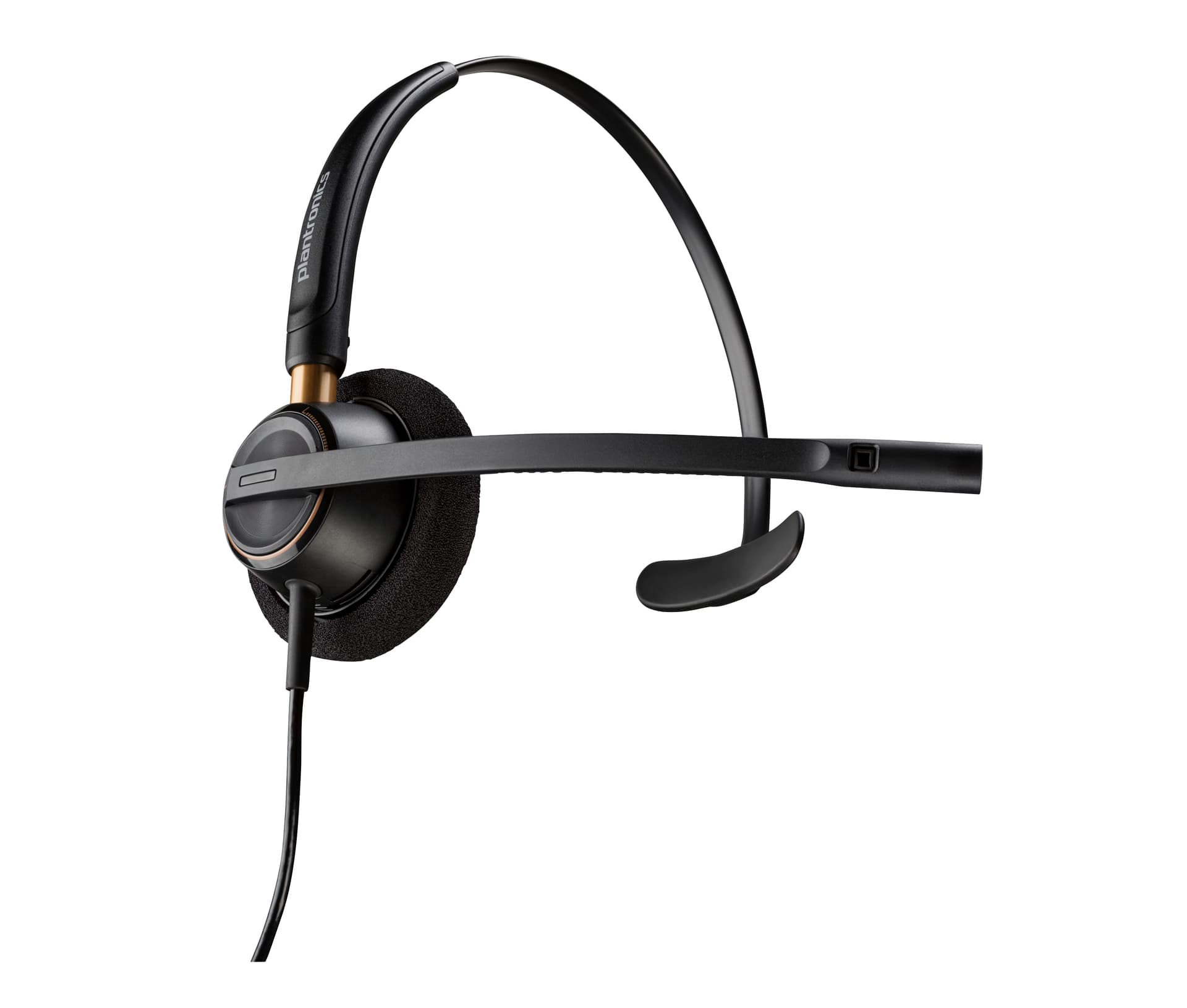 Poly EncorePro HW510 - EncorePro 500 series - auscultadores - no ouvido - com cabo - macaco de 3,5 mm - preto - Certificado para Skype for Business, certificação UC - Replaces Poly SKU 89433-02
