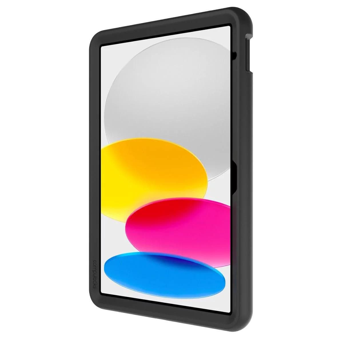 Compulocks Rugged Edge Case for iPad 10th-11th (A16) Gen Black - Cobertura protectora para tablet - resistente - fita protetora - silicone - preto - 10.5" - para Apple 10.9-inch iPad (10ª geração)