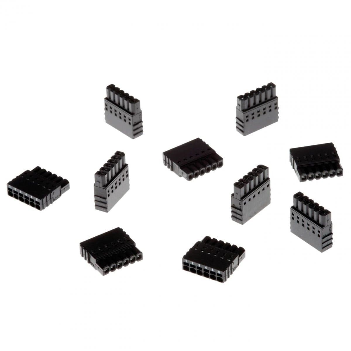 AXIS TU6009 - Conector para dados - bloco terminal de 6 pinos (F) para bloco terminal de 6 pinos (M) - nível de 2,5mm (pacote de 10) - para AXIS F9111 Main Unit