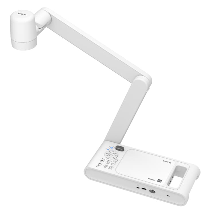 Epson ELPDC30 - Câmara arquivo digital - portátil - a cores - 13 MP - 4K UHD (3840 x 2160) - áudio - sem fios - VGA, HDMI - Wi-Fi - USB