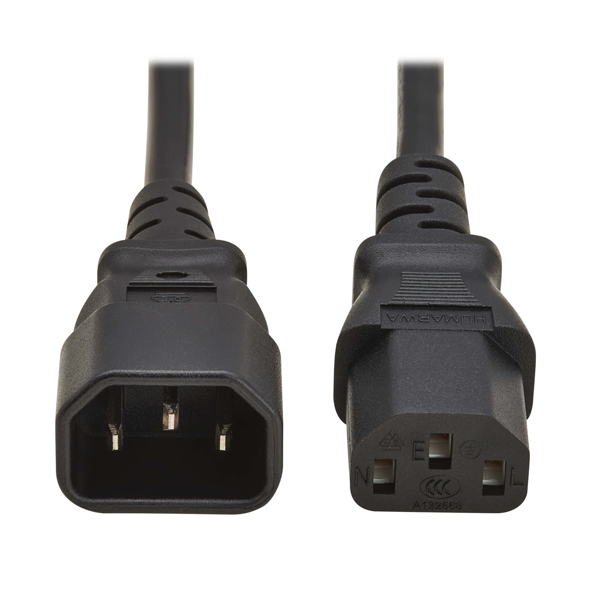Eaton Tripp Lite Series PDU Power Cord, C13 to C14 - 10A, 250V, H05VV-F, 2 m (6.6 ft.), Black - Cabo de alimentação - power IEC 60320 C13 para IEC 60320 C14 - AC 250 V - 10 A - 2 m - preto - Europa - para P/N: B020-U16-19-IPF, B020-U16-19-IPG, B020-U
