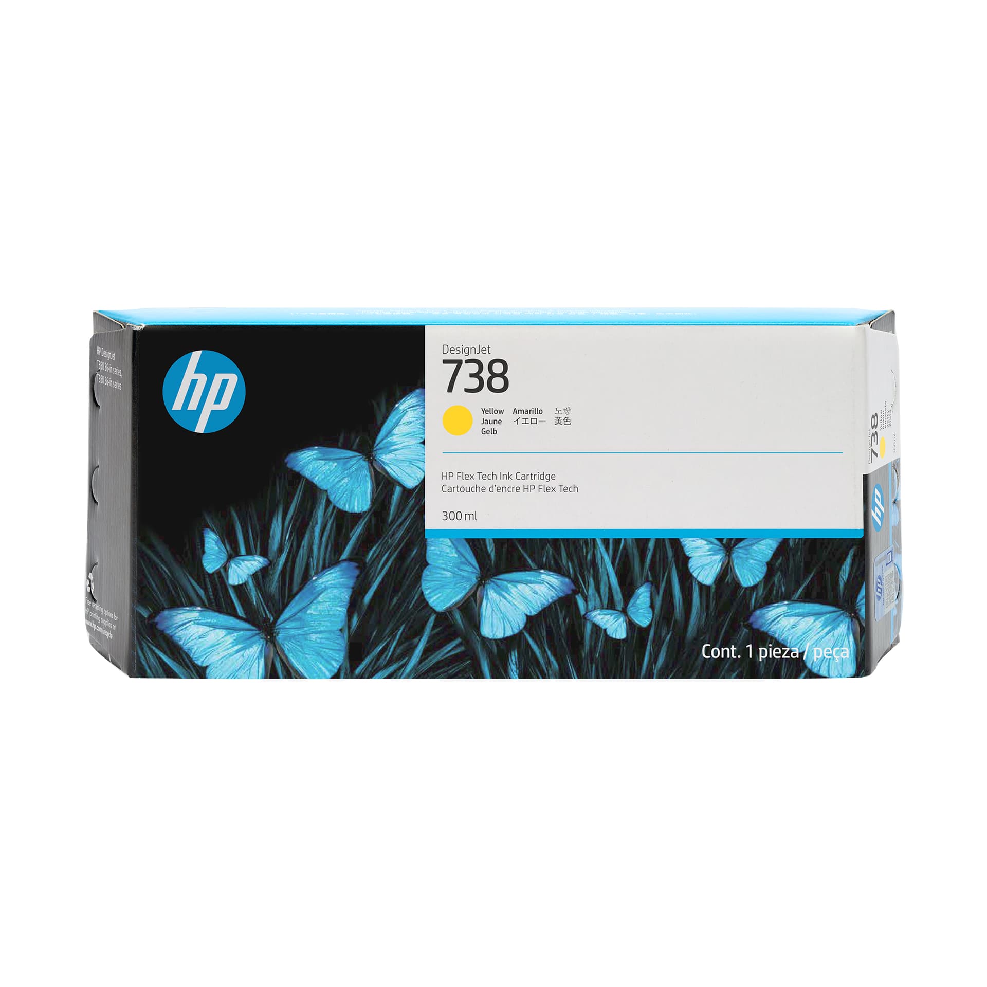 HP 738 - 300 ml - amarelo - original - DesignJet - tinteiro - para DesignJet T950, XT950