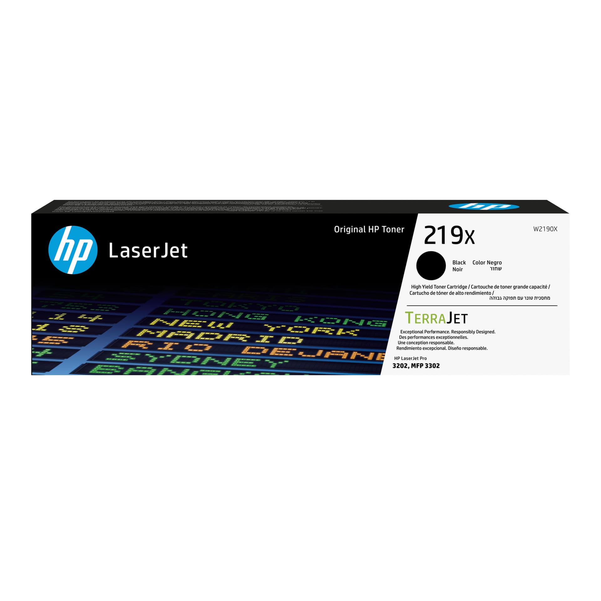 HP 219X - Alto Rendimento - preto - original - LaserJet - cartucho de toner (W2190X) - para Color LaserJet Pro MFP 3302fdn