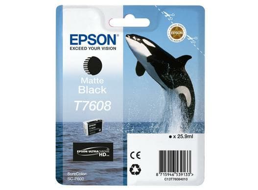 Epson T7608 - 25.9 ml - preto opaco - original - blister - tinteiro - para SureColor SC-P600