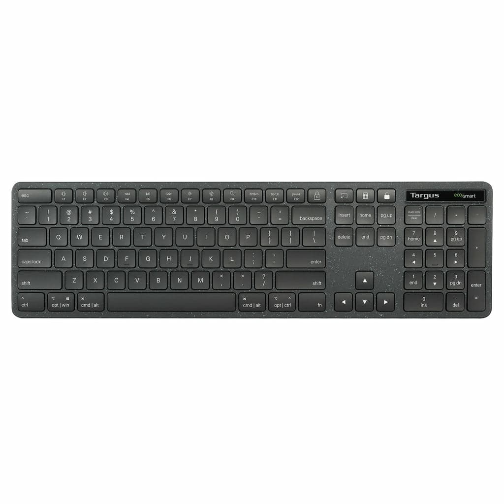Targus EcoSmart - Teclado - full size - antimicrobiana - USB - QWERTY - Reino Unido - preto - Layout Inglês