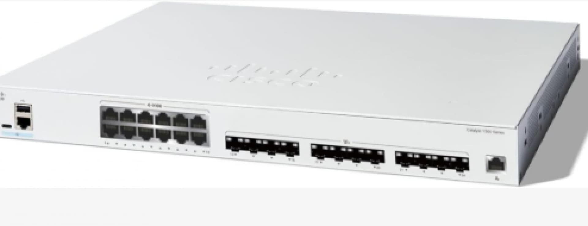 Cisco Catalyst 1300-24XTS - Interruptor - L3 - inteligente - 12 x 10 Gigabit Ethernet + 12 x 10 Gigabit SFP+ - montável em trilho