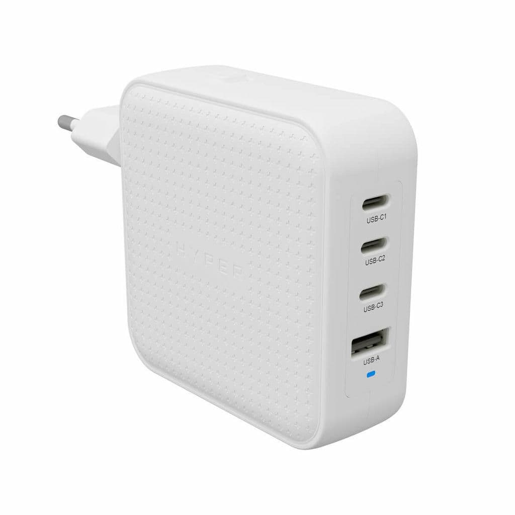 Targus HyperJuice - Adaptador de alimentação - GaN - 100 Wh - QC 3.0, Power Delivery 3.0 + PPS - 4 conectores de saída (USB, 3 x USB-C) - branco