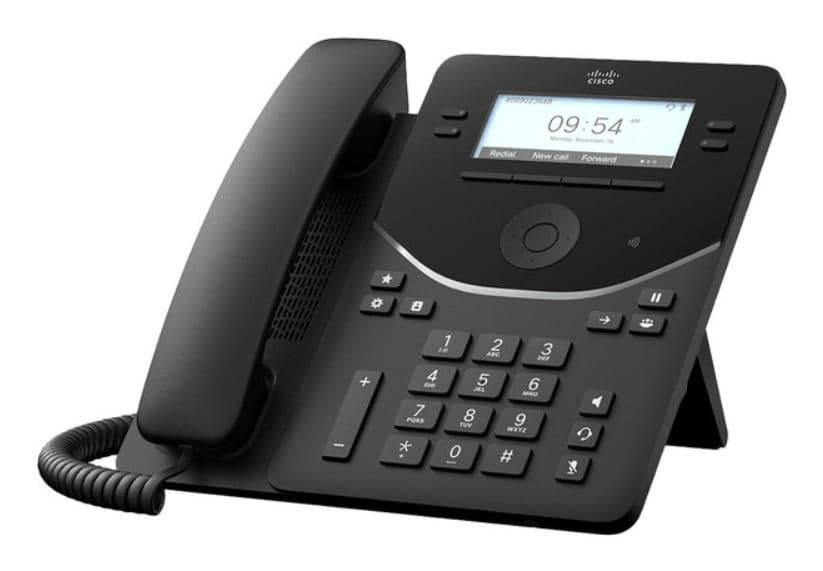 Cisco Desk Phone 9841 - Telefone VoIP - com Trusted Platform Module (TPM) 2.0 com identificação do chamador/chamada em espera - SIP, SDP, RTCP, RTP, SRTP - 4 linhas - preto carvão