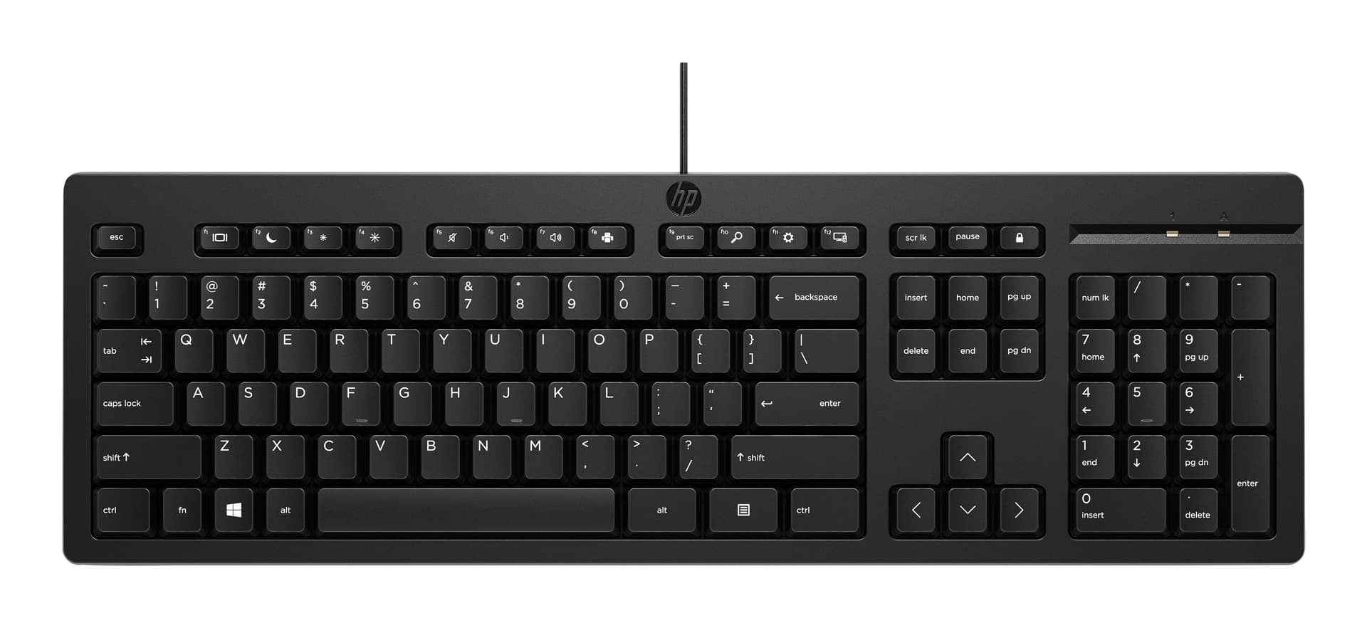 HP 125 G2 - Teclado - 100% - full size - USB - Português - preto