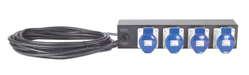 APC Basic Rack PDU - Faixa de distribuição de energia (montável em bastidor) - AC 230 V - entrada: hardware - conectores de saída: 4 (IEC 60309) - 2U - 19" - 8.5 m cabo - preto - para P/N: SCL500RM1U, SCL500RMI1U, SMX2KR2UX145, SMX3KR2UNCX145, SMX750