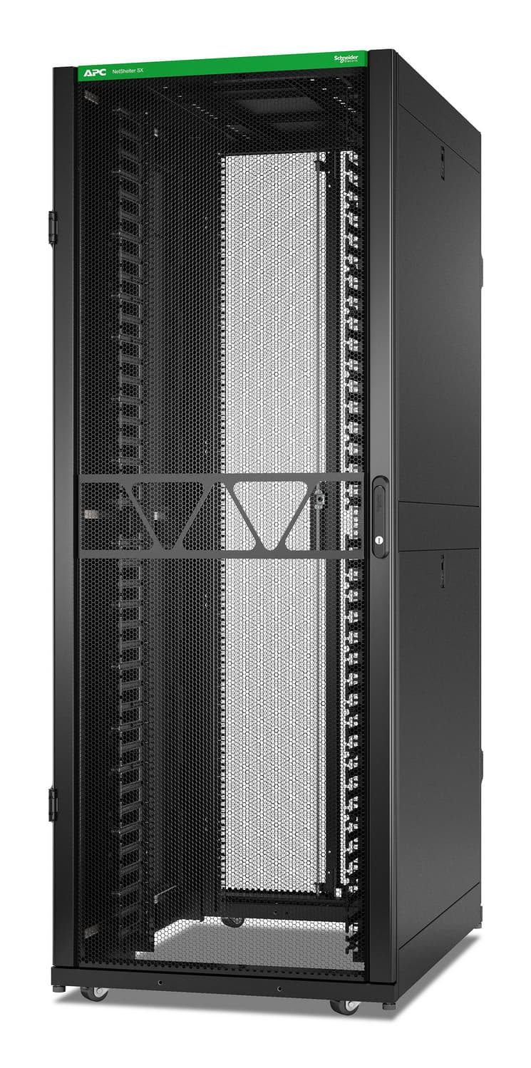 APC NetShelter SX - Gabinete armário - 1991 H x 750W x 1070D mm, com Laterais - para chão - preto - 42U - 19" - Compatível com TAA