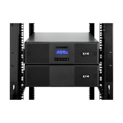 Eaton 9E 11000i - UPS (montável em bastidor) - AC 230 V - 10 kW - 11000 VA - 1 fase - 20 bateria x - ácido de chumbo - RS-232, USB - 6U - 19" - preto