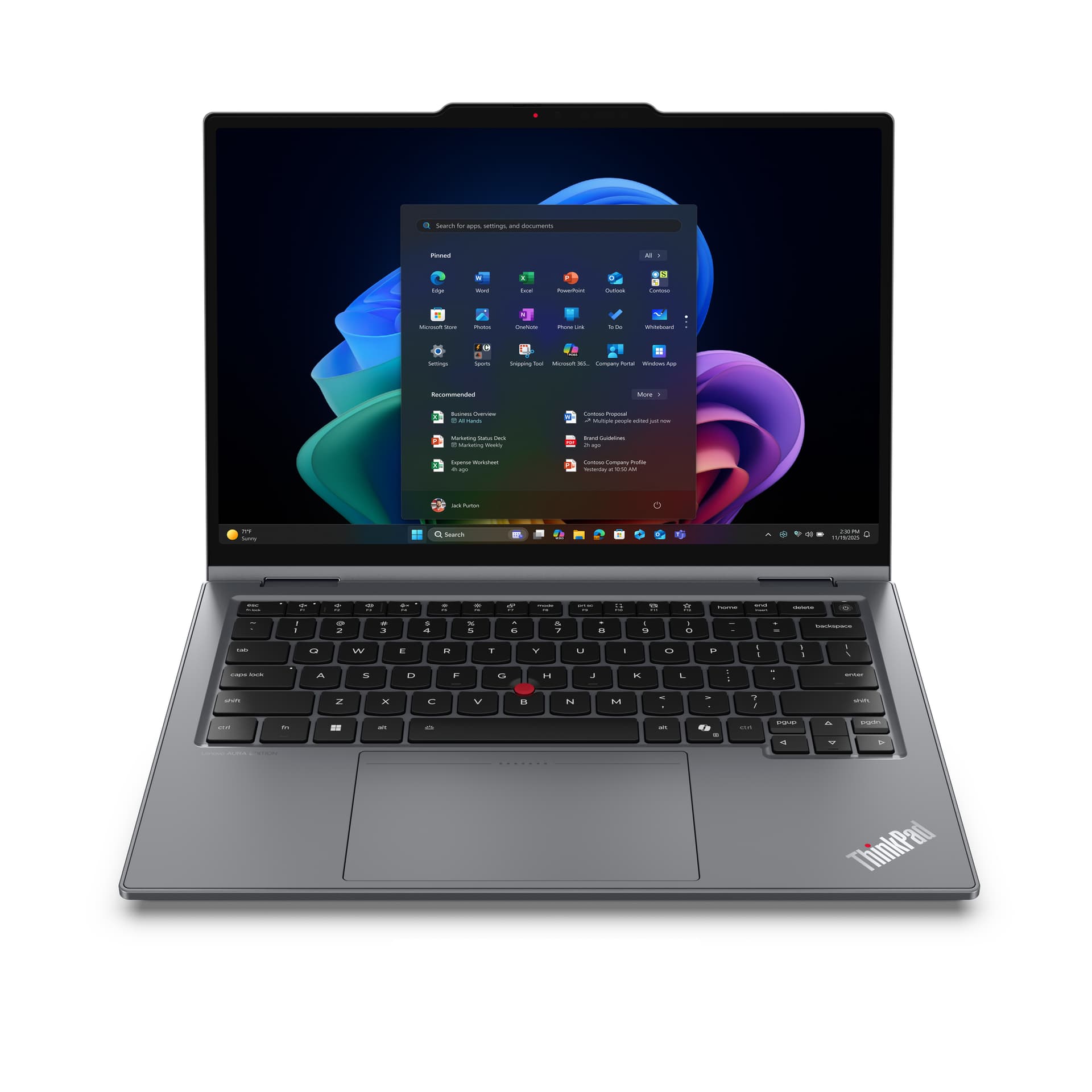 Lenovo ThinkPad X1 2-in-1 Gen 11 Aura Edition Copilot+ PC, Intel Core Ultra 7, 35,6 cm (14"), 2880 x 1800 pixels, 32 GB, 1 TB, Windows 11 Pro