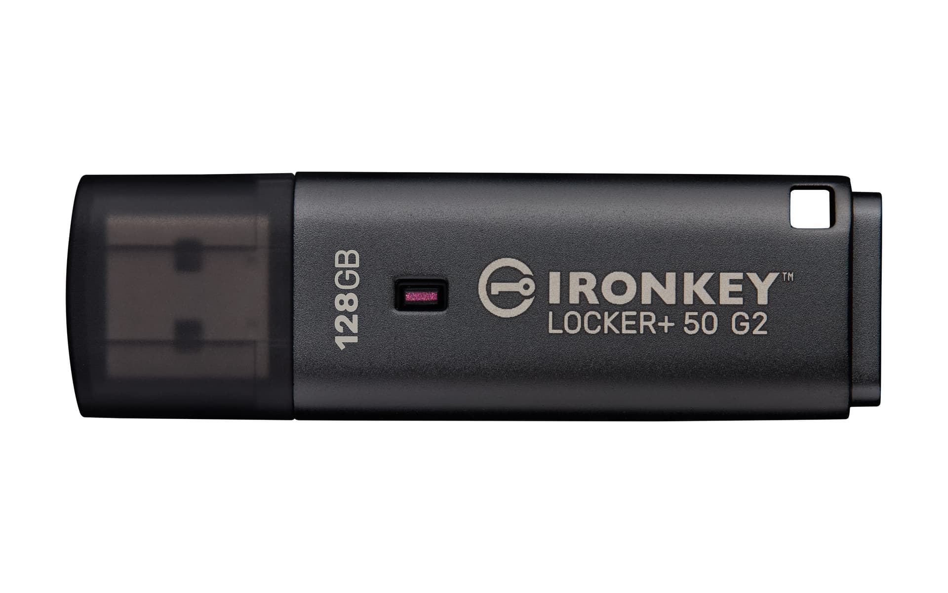 Kingston IronKey Locker+ 50 G2 - Drive flash USB - encriptado - 128 GB - USB 3.2 Gen 1 - Compatível com TAA