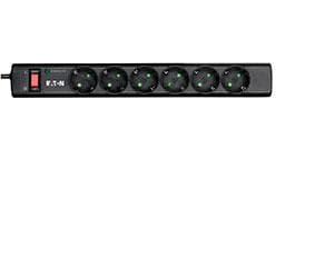 Eaton Protection Strip PS6D - Protector contra picos de corrente - AC 220-250 V - 2500 watt - conectores de saída: 6 - preto