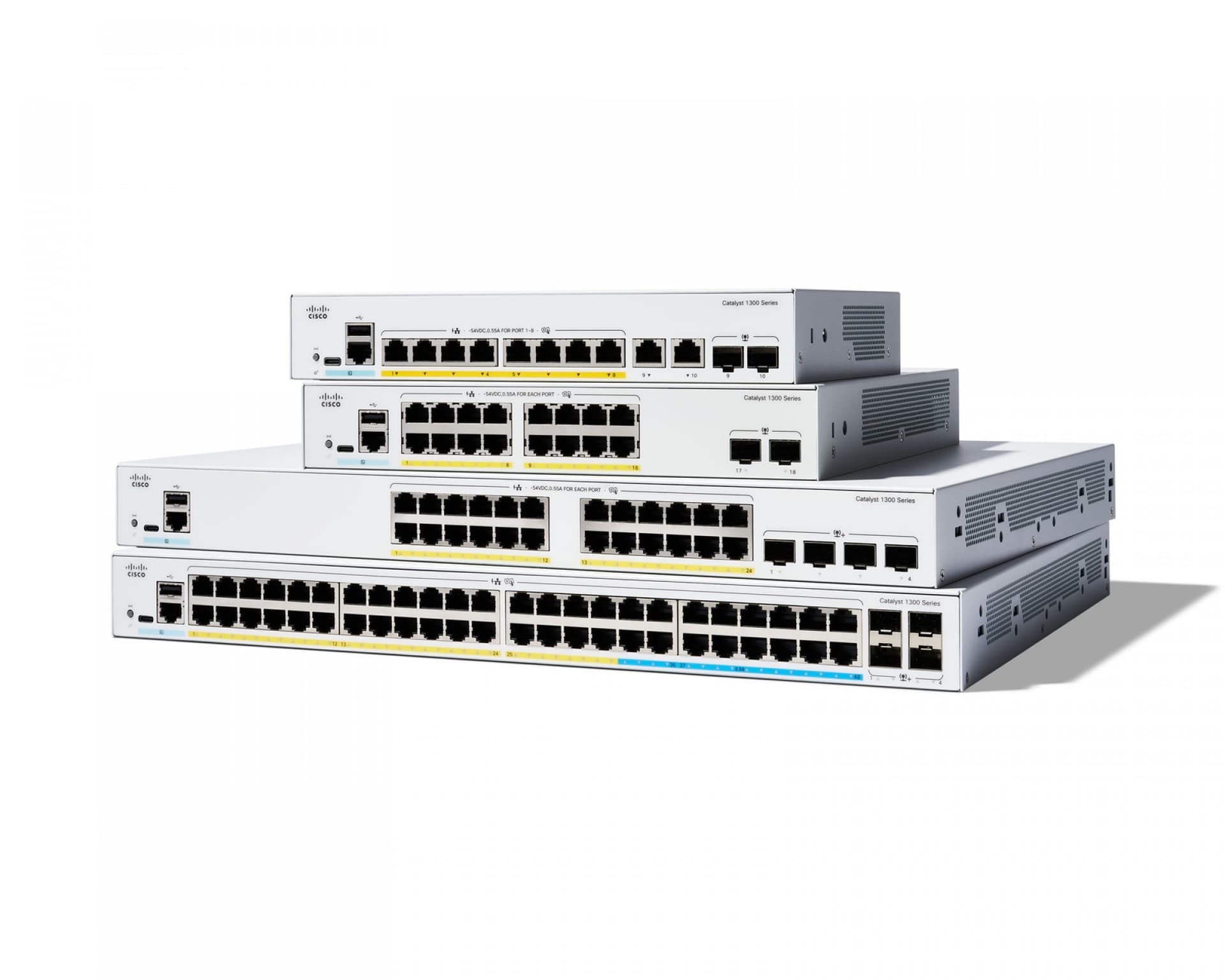 Cisco Catalyst 1300X-24T-4X - Interruptor - L3 - Administrado - 4 x 10 Gigabit SFP28 + 24 x 10/100/1000Base-T - montável em trilho