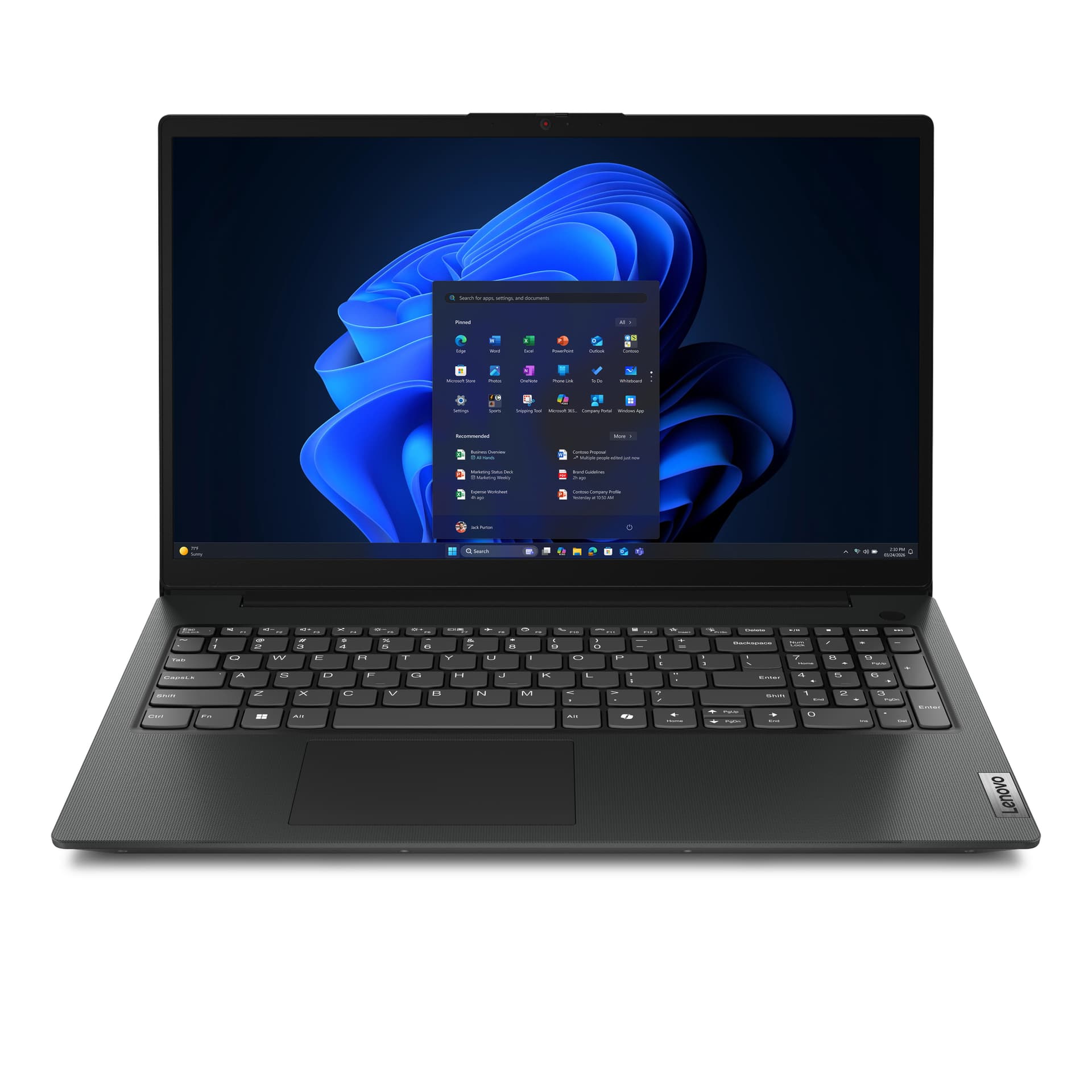 Lenovo V15 G7 IWC 83VF - AI PC - Intel Core 7 - 350 / até 4.8 GHz - Win 11 Home - Intel Graphics - 16 GB RAM - 512 GB SSD NVMe - 15.6" TN 1920 x 1080 (Full HD) - Gigabit Ethernet - Wi-Fi 6, Bluetooth - preto fosco - kbd: Português - com Suporte Lenov