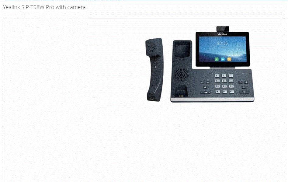 Yealink SIP-T58W Pro with camera VoIP phone with Bluetooth