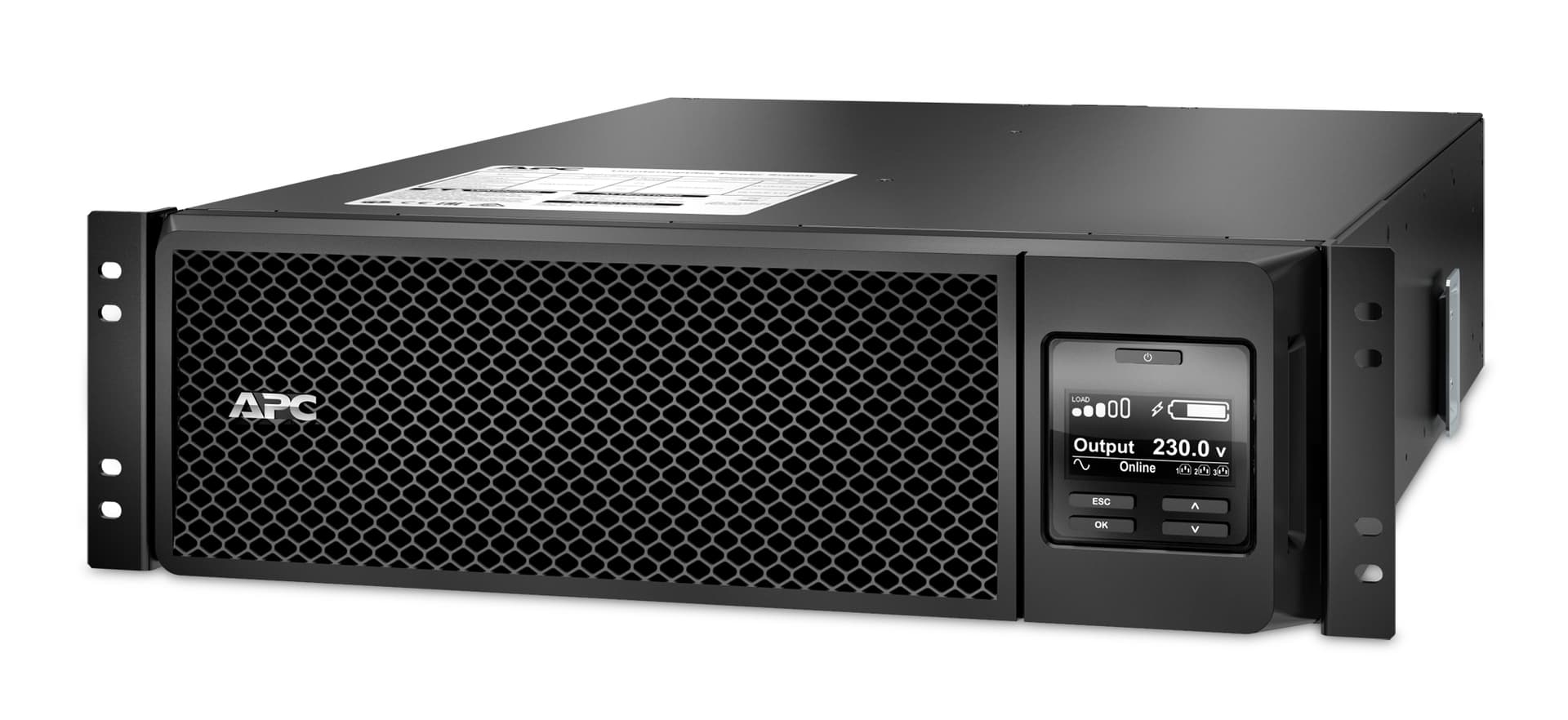 APC Smart-UPS SRT 5000VA RM - UPS (montável em bastidor) - AC 230 V - 4500 watt - 5000 VA - USB - conectores de saída: 12 - 3U - preto - para P/N: AR2487G, AR3100W, AR3105SP, AR3105W, AR3300W, AR3305W, AR4038IX432, NBWL0356A