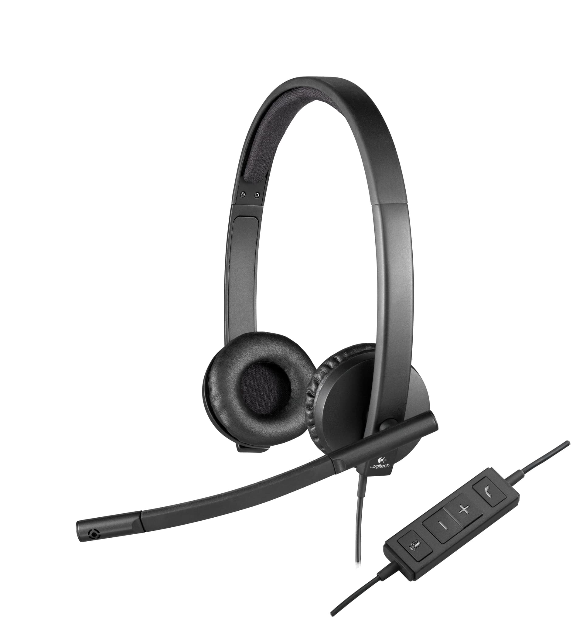 Logitech USB Headset H570e - Auscultadores - no ouvido - com cabo